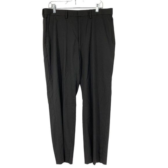 Mens Haggar classic fit black dress pants flat front size 36 x 30 EUC 3481 - Picture 1 of 8